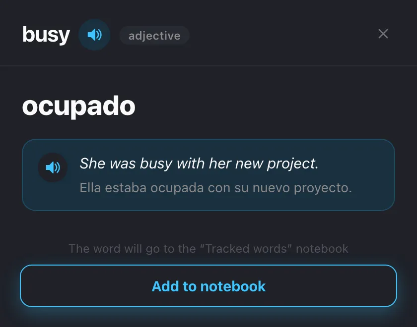 A word card in CoolPan