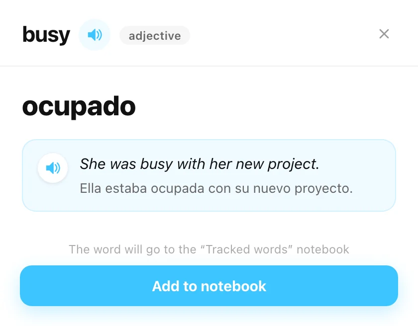 A word card in CoolPan